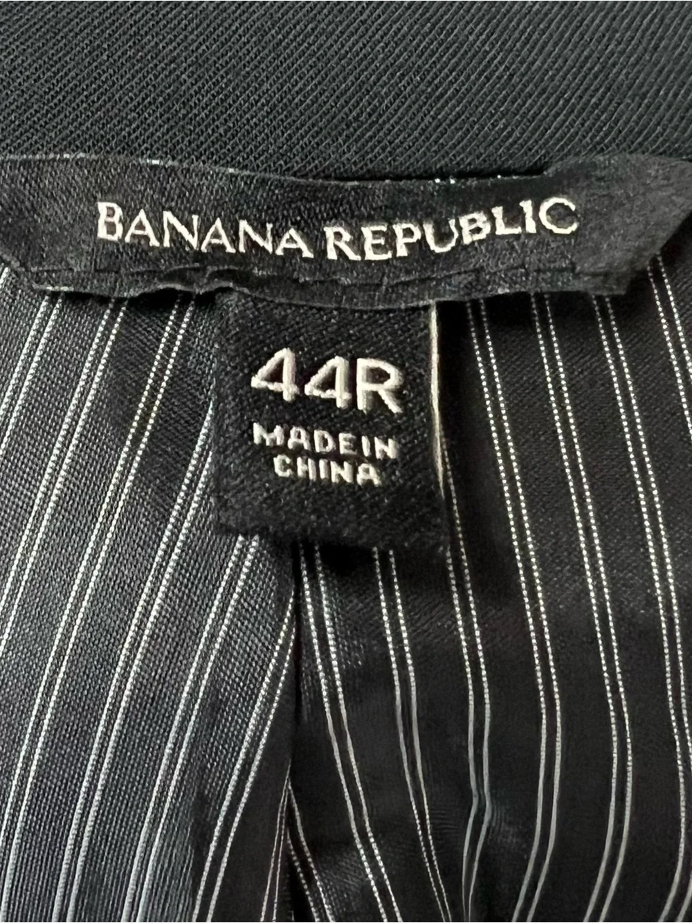 Banana Republic Men’s 44R Slim Fit Black Marzotto Super 120s Wool Blazer Jacket